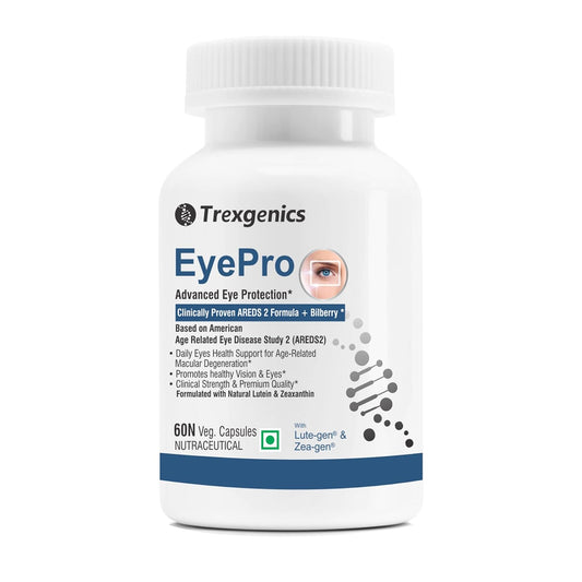 Trexgenics EyePro supplement bottle on a white background