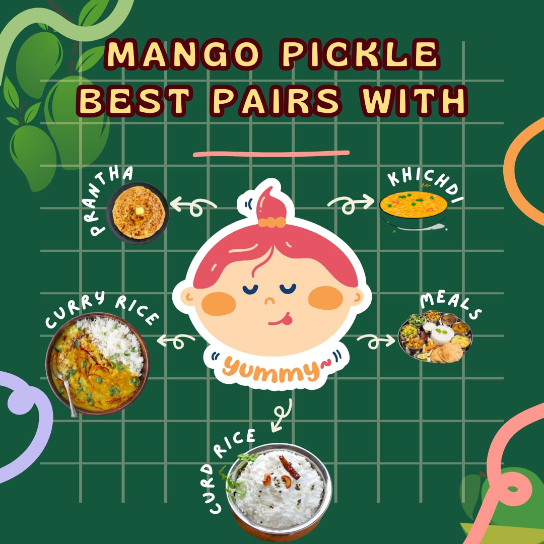 Momade Miracles Punjabi Mango Pickle | Aam Ka Achar | Less Oil | Home Made Pickle in fresh | Traditional Indian Recipe | Mustard Oil | Fresh Mango Aachar | 400g
