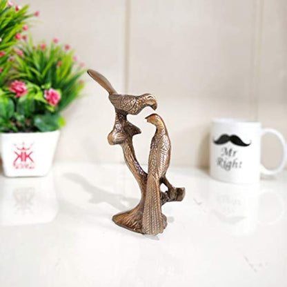 Love Birds Couple Kissing Sitting on Tree Branch Showpiece for Home Decor Statue Love for Romantic Gift to Boyfriend,Girlfriend,Wife,Friends,Decoration Idol,Showcase,Office Decoration...