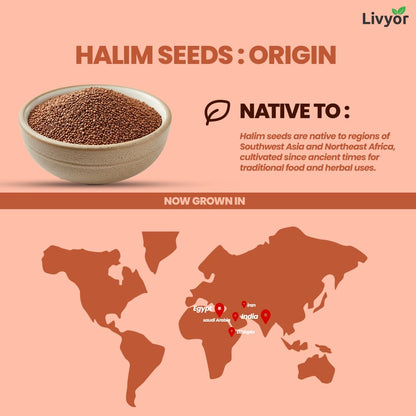 Livyor Premium Halim Seeds for eating - 200g | Aliv seeds | Garden Cress Seeds | High in Fibre | Helps in hair growth | Rich in Omega 3 | Raw and Natural | Immunity Booster Super food