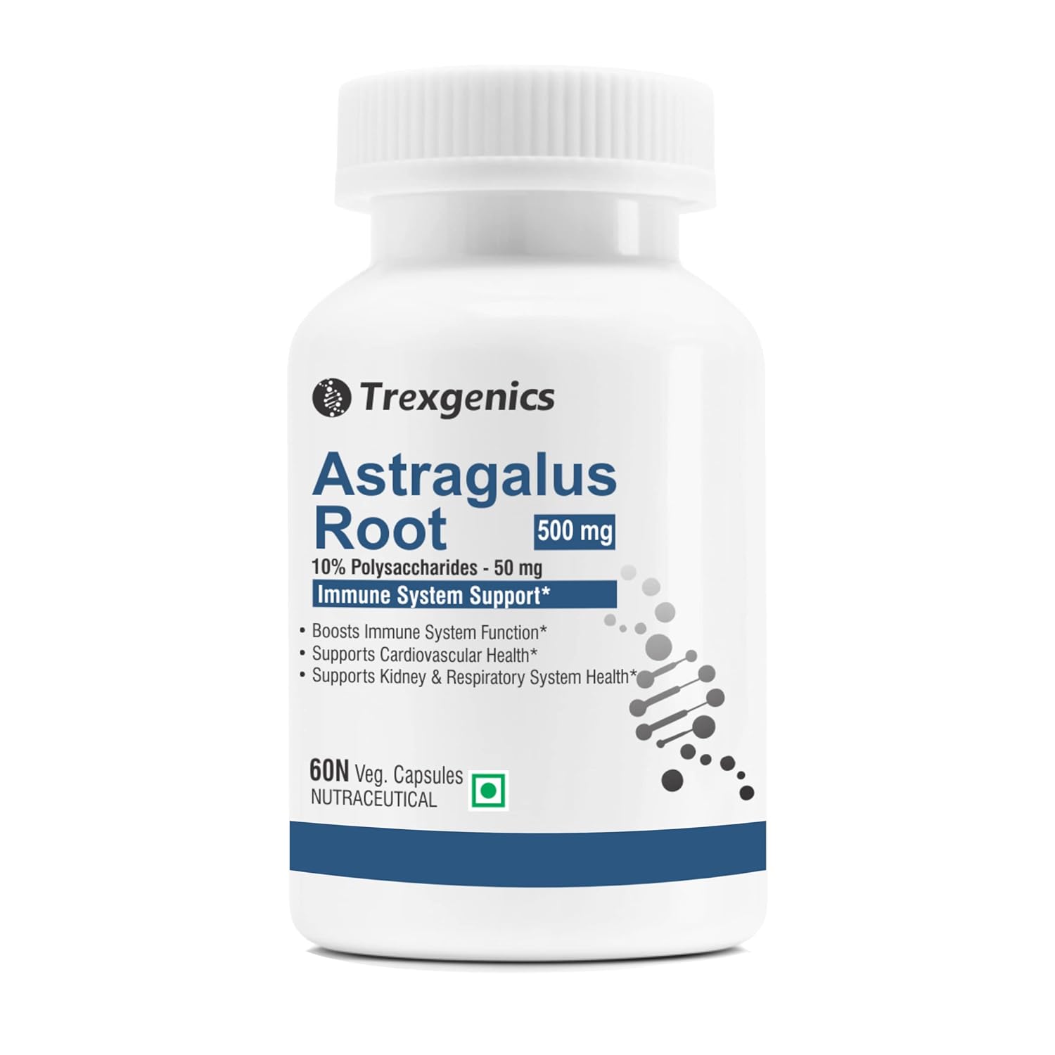 Trexgenics Astragalus Root supplement bottle on a white background