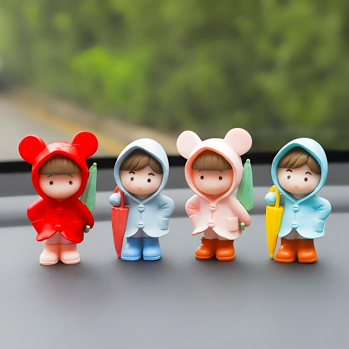 Nostrae Monsoon Miniature Toys & Cute Miniatures Decorative Items | Small Figurines for Home Decor | Desk Decoration Miniature Things, Gifts & Mini Showpieces Desk Decor (Set of 4)
