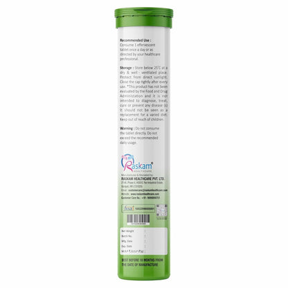 ACV Moringa Effervescent Tablets | Fizz 15 Tablets in Green Apple Flavor, 500mg| Natural Energy & Immunity Booster with Antioxidants to Control Cravings (Pack of 1)