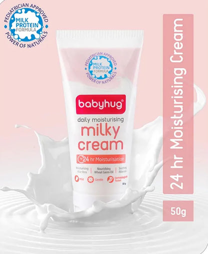 baby cream, baby moisturizer, newborn baby cream, baby face cream, baby body cream, baby moisturizing cream, gentle baby cream, baby cream sensitive skin, milk protein baby cream, aloe vera baby cream, Babyhug baby cream, newborn skincare