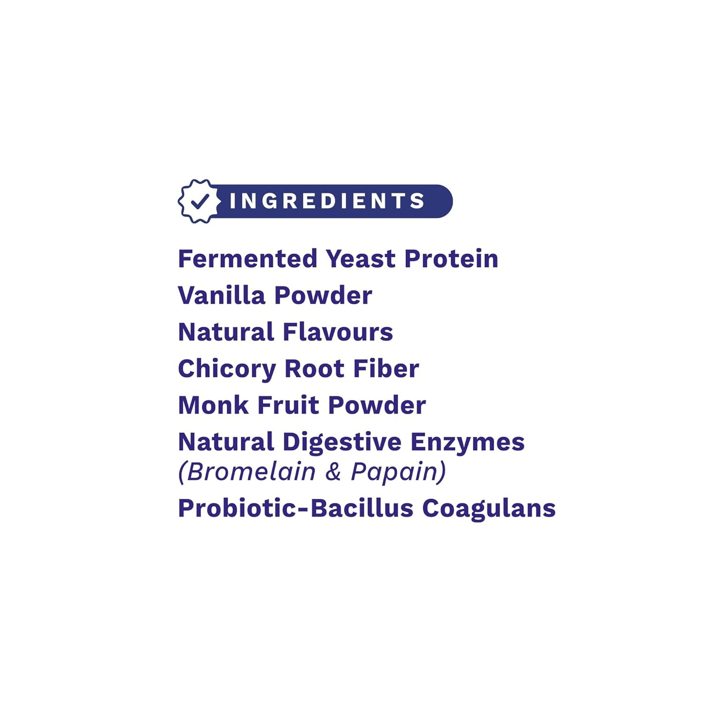 Foodstrong Fermented Yeast Protein - Vanilla | 26g Complete Plant Protein with Probiotics, Digestive Enzymes, & Indian Herbs | Vegan | No Sugar | 500g