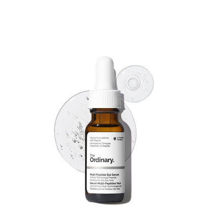 The Ordinary Multi-Peptide Eye Serum bottle on a white background