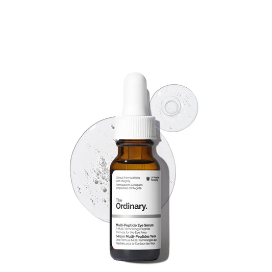 The Ordinary Multi-Peptide Eye Serum bottle on a white background