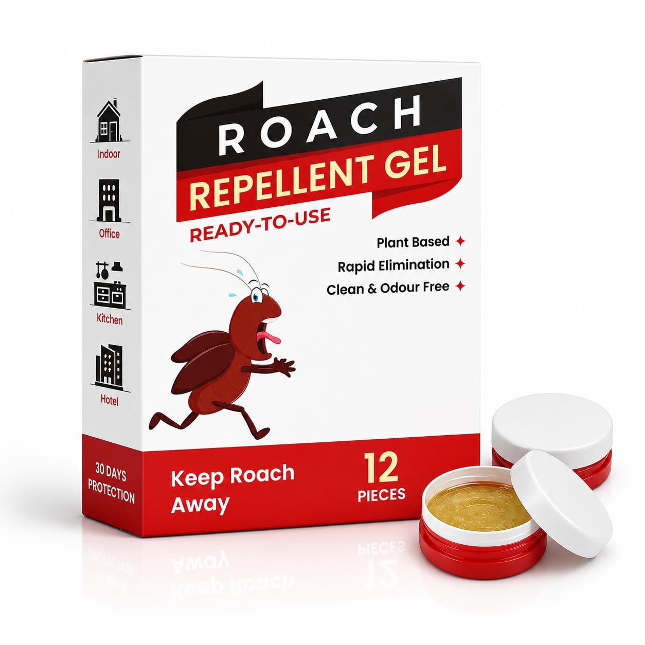 Cockroach Killer Gel for Home Strong Anti Roach Gel Cockroach Repellent for Kitchen with Fast-Acting Cockroach Bait Trap for Permanent Cockroach Control