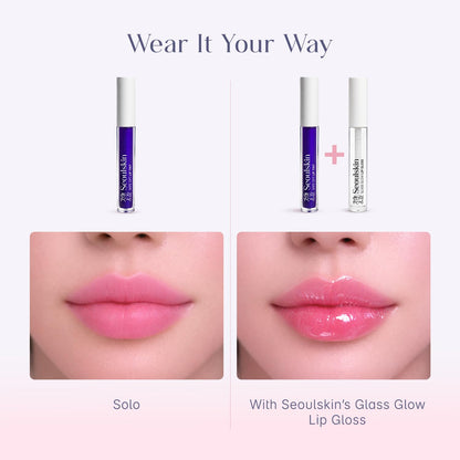Seoulskin Wipe Off Lip Tint | Long Lasting No-Fade Lip Stain | Matte Lip Tint Waterproof, Transfer-Proof, Smudge-Proof | Easy Application & Wipe Off Formula | Lasts All Day | Natural Pink Color | Vegan | Shade: Petal Pink (4ml)
