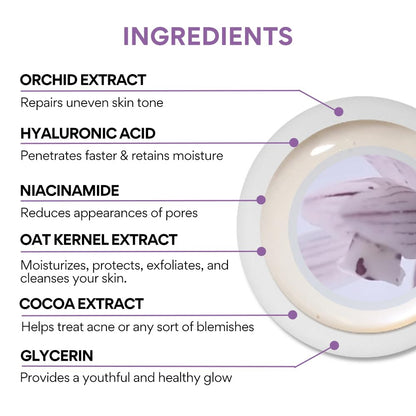 Innisfree Jeju orchid Face Moisturiser for Elasticity, Brightening and Nourishing | Moisturiser with Anti Aging Care with Hyaluronic Acid and Peptides-50ml