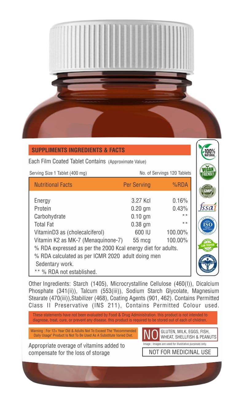 Supplement bottle with label showing nutritional information and ingredients.
