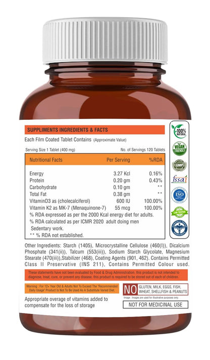 Supplement bottle with label showing nutritional information and ingredients.