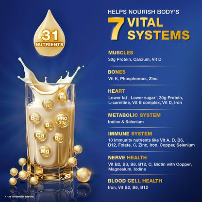 Ensure Strength Pro High Protein Nutritional Drink for Adults | Vanilla Delight 400g | 30g Protein | Low GI | Gluten Free | L-Carnitine | No Artificial Flavors | Supports Muscles, Bones, Heart, Immunity & Metabolic Health