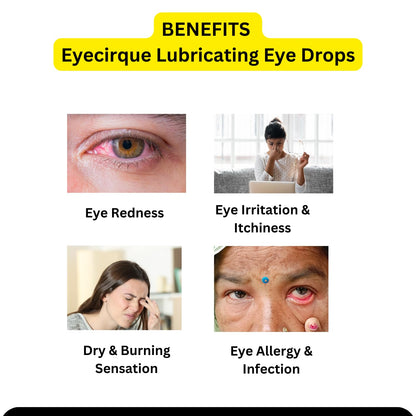 Eyecirque Preservative Free Lubricating Eye Drops: Comfort, Soothe, and Moisturize - For Dry Eyes, Redness, Digital Eye Strain, Tired Eyes, Regular Use