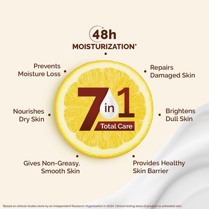 Mamaearth Vitamin C Daily Glow Body Lotion For Skin Brightening with Vitamin C & Honey - 100ml |Nourishes Dry Skin | 48 H Moisturization | 100% Natural Butter | Non-Greasy Smooth Skin | All Skin Types