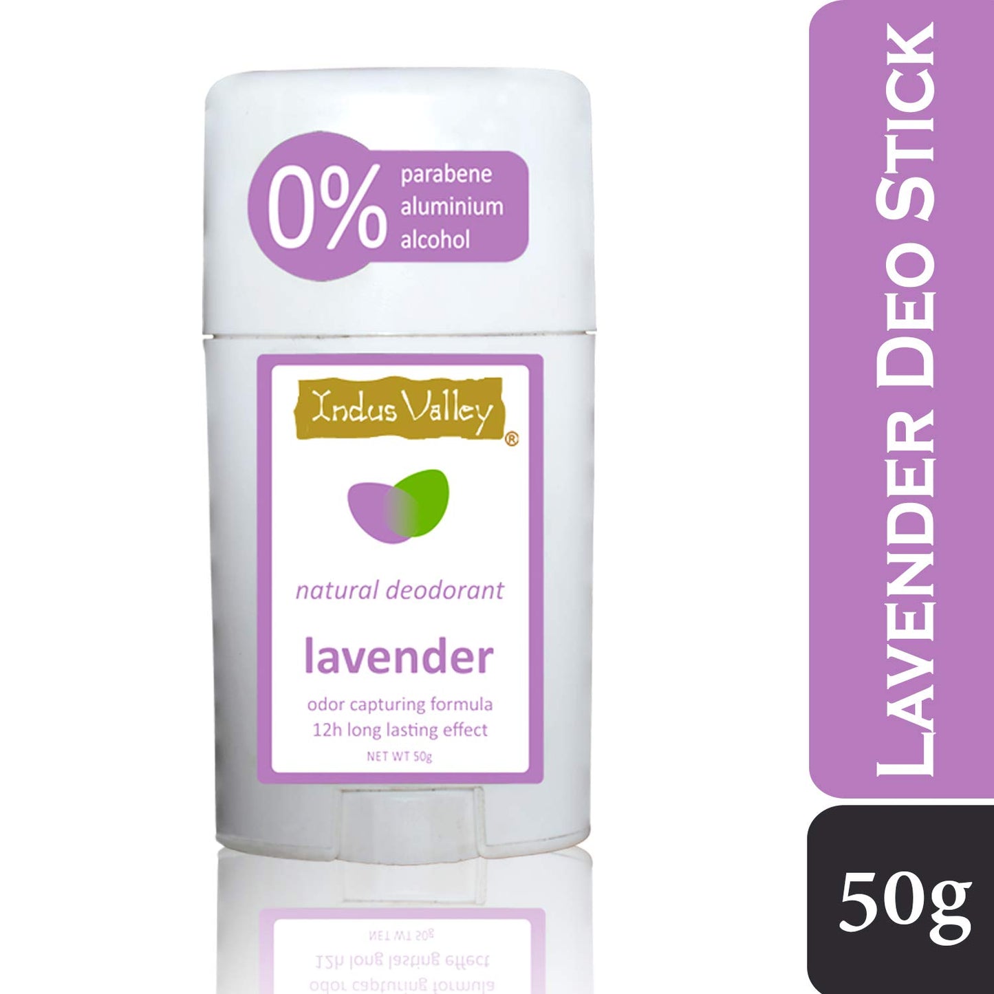 INDUS VALLEY Lavender Deodorant Stick for Unisex, 50g