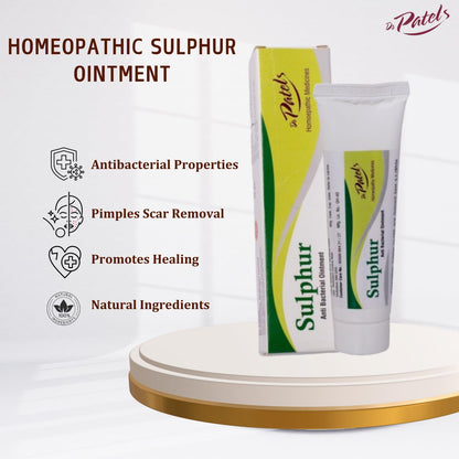25g Homeopathic Sulphur Ointment | Ointment for Dark Spot, Acne Marks, and Tan Removal | Multipurpose Cream | - (Pack of 1)