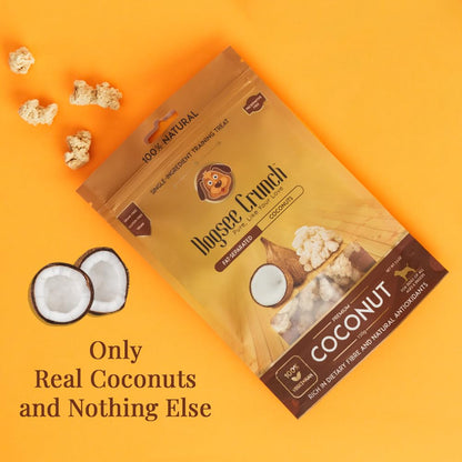 Dogsee Crunch Coconut Training Treats for Dogs - 50g Real Coconuts | for Better Digestive Health | Freeze-Dried Training Treats