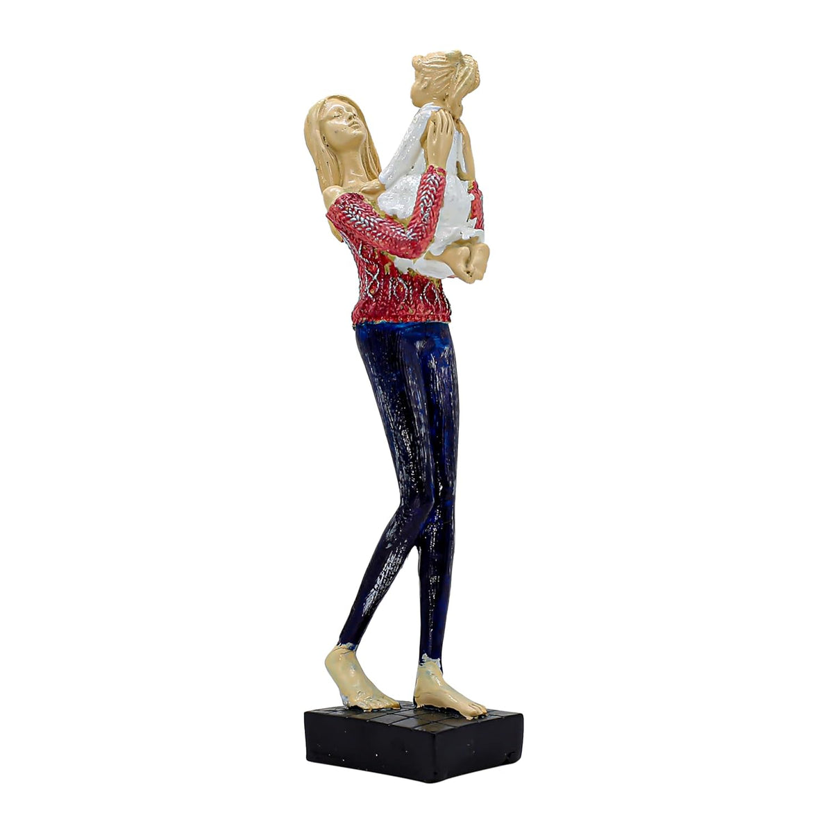 # Mother & Baby Idol Statue with Matte Finish, Modern Art Sculpture for Home Decor | Table Top | Living Room Decorative Gifting Items I Mother Child Love Showpiece