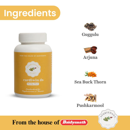 Baidyanath Asli Ayurved Ayurvedant Cardiwin Ds - Heart Health & Cholesterol Support | | 60 Tablets
