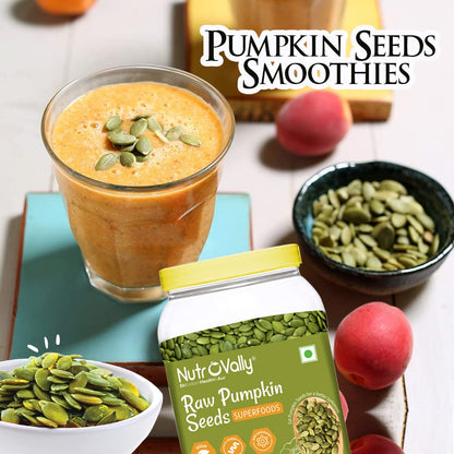 NutroVally - Pumpkin Seeds 950g Jar – Premium Roasted & Shelled Superfood Snack – High Protein, Gluten-Free & Nutrient-Rich for Healthy Snacking & Cooking