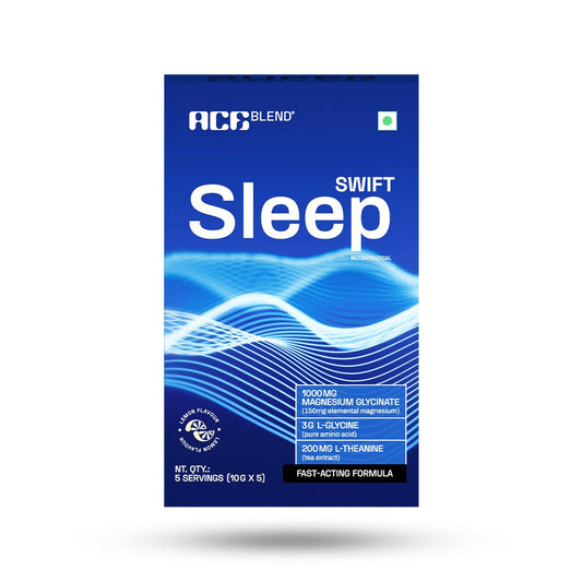 Ace Blend Swift Sleep 15 Servings | Natural Sleep Supplement With Magnesium Glycinate, L-Theanine And Glycine | Deep Sleep Support | Stress Relief | Relaxation | Restful Night Recovery