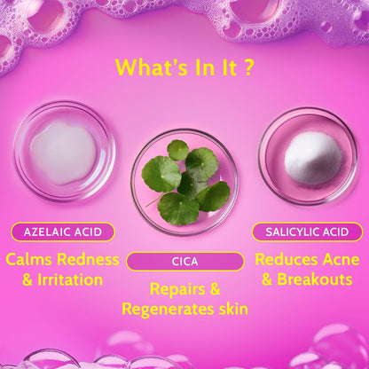 Chemist at Play 2% Salicylic Acid Face Wash For Oily Skin with Niacinamide | Prevents Acne & Removes Excess Oil | Sulphate Free, Anti Acne Face Cleanser | For Men & Women | 100 ml