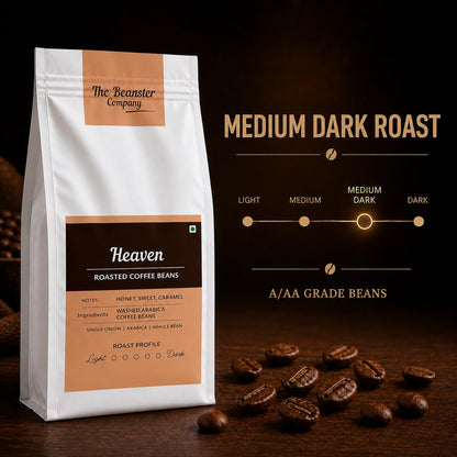 Beanster Heaven Roasted Coffee Beans, Medium Dark Roast