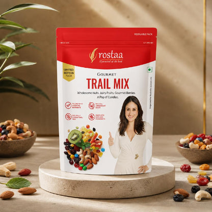 Rostaa Gourmet Trail Mix 340 g | Premium Nuts & Candied Fruits Blend | Colorful, Crunchy & Naturally Energizing Snack | Perfect for Anytime Munching (340 GM)