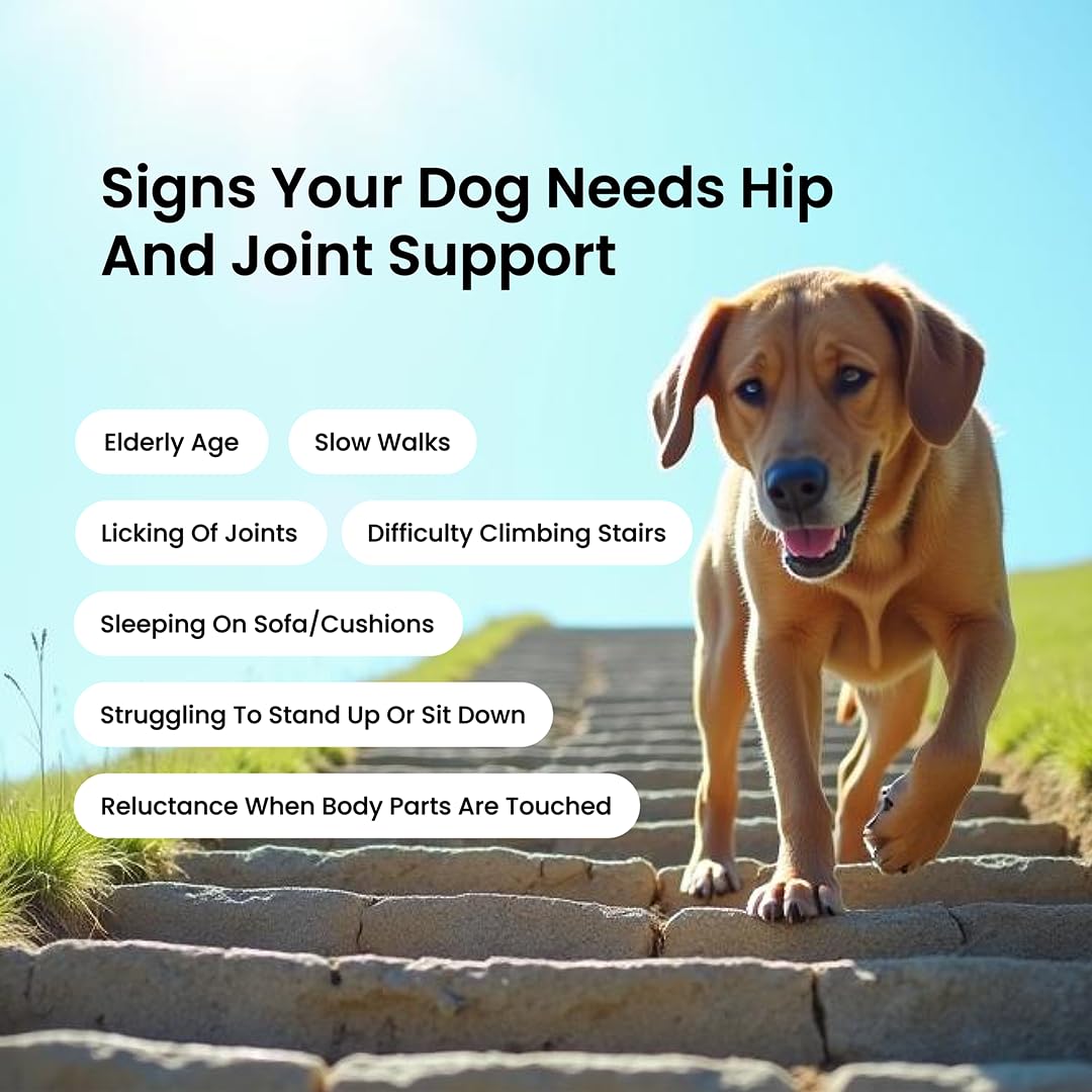 Absolut Pet Hip & Joint Chews for Dogs, Glucosamine & Mobility | 60 Chews | Glucosamine, chondroitin & collagen chews that improve mobility, strengthen bones & support ageing joints in dogs.