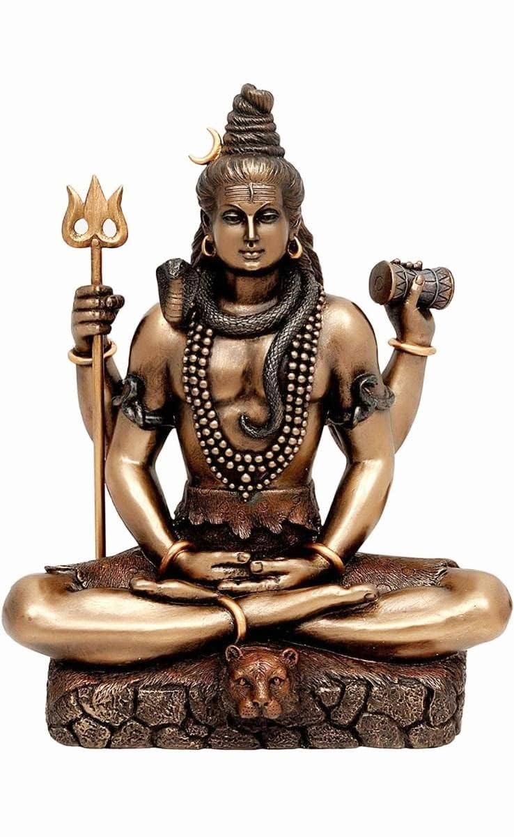 Antique Shiva Matte Finish Decorative Idol – Unique Design for Desk, Car, and Home Décor | Statue Figurine Gift for Office Desk, Puja Room, and Gifting Purposes