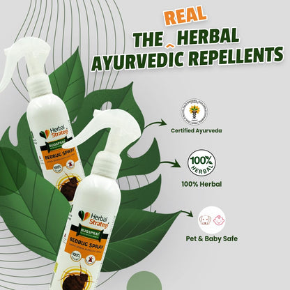 Herbal Strategi SHUU Bed Bug Repellent Spray 200ml | 100% Herbal, Non-Toxic & Eco-Friendly | Baby and Pet safe | Ayush certified