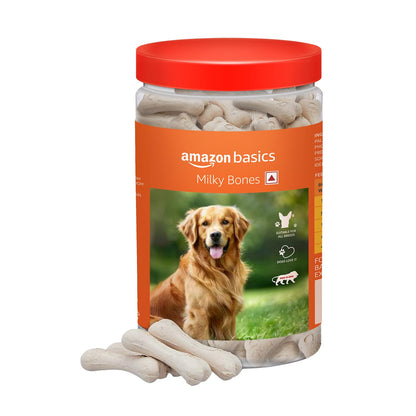 Amazon Basics Dog Calcium Bones | for All Breeds | Milky Bones | 800 g | All Life Stages