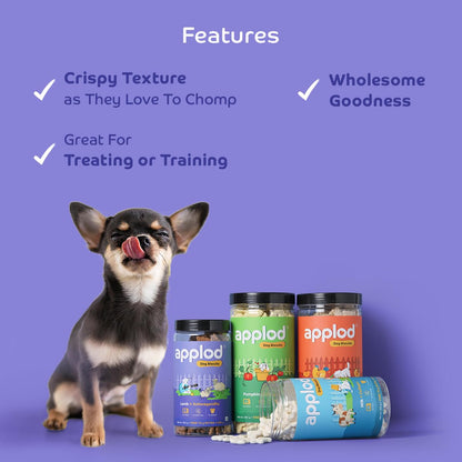 Applod Lamb with Ashwagandha Dog Biscuits for Puppies & Adult Dogs | Oven-Baked Crunchy Dog Treats Made with Real Ingredients | Healthy Training & Reward Snacks | 845g