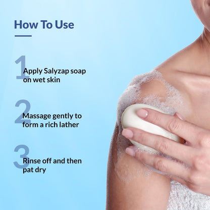Fixderma Salyzap Salicylic Acid Soap with Vitamin E | Face & Body Soap for Acne-Prone & Oily Skin | Unclog Pores | Controls Excess Sebum | Anti Acne Soap | 75g