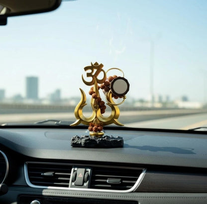 B.R STORE Lord Shiva Trishul with Damru Mini Idol for Car Dashboard | Mahadev Symbol Spiritual Decoration | Hindu Religious Gift