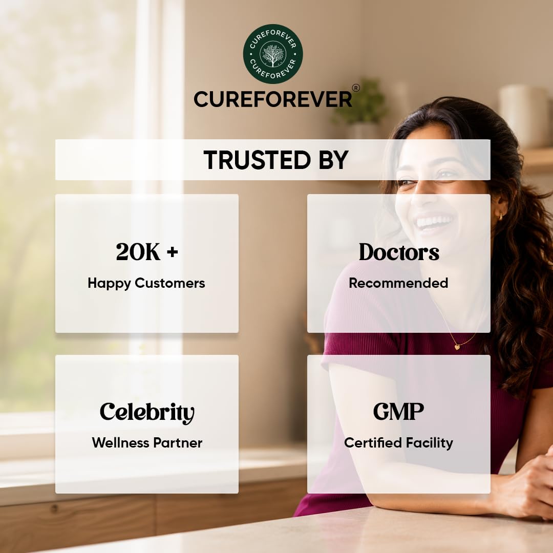 CUREFOREVER 99% Pure Berberine Capsule 1000mg (60 Veg Capsules) - Berberine Supplement Supports Cholestrol, Glucose & Metabolism | 30 Days Serving - High Strength, Berberis Vulgaris - 60 Count