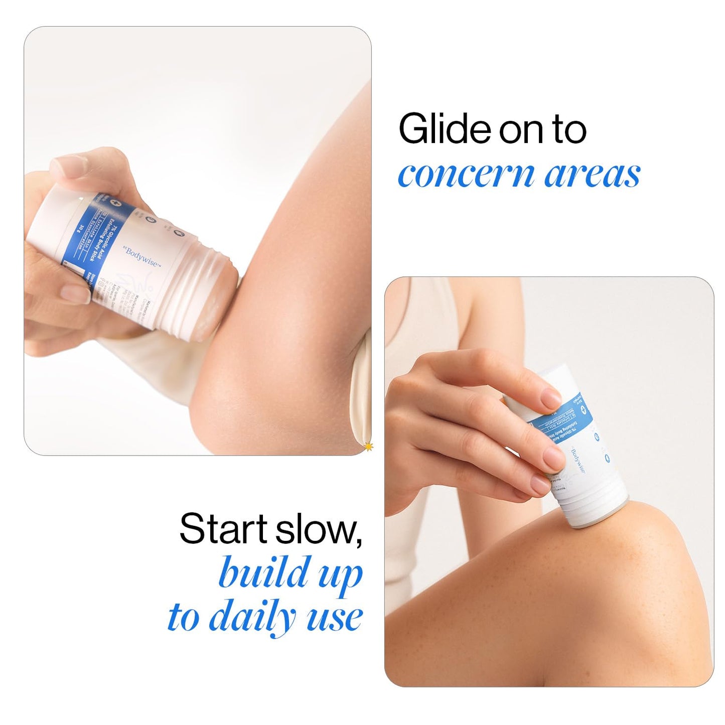 Be Bodywise 7% Glycolic Acid Exfoliating Body Stick | Gentle & Hydrating | Multifunctional | Exfoliates Skin, Smoothens Bumps & Reduces Ingrown Hair | With 0.5% Salicylic Acid & Shea Butter | 30g