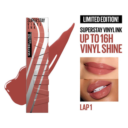 Maybelline Super Stay Vinyl Ink High Shine Racing Liquid Lipstick, Lap 1 | 4.2ml