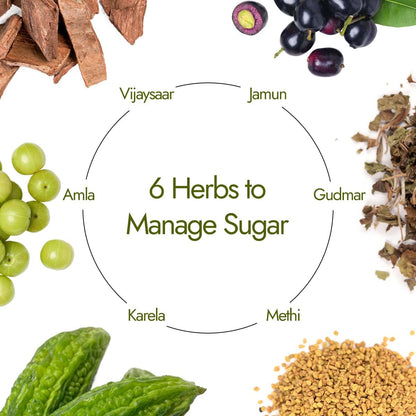 Dia Free 2X Tablets,30 Tablets | Single Dose Daily | Helps Manage Sugar Levels With Karela, Jamun, Gudmar & 3 More | 1 Month Pack