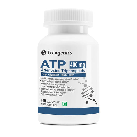 Trexgenics ATP Adenosine Triphosphate supplement bottle on a white background