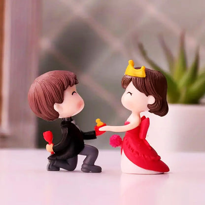 ascension Romantic Love Proposal Couple Gift for Girlfriend Boyfriend Husband Wife Miniature Statue Showpiece for Valentines Day Gift Proposal Day Lovely Couple Gift for Your Love Valentine Gift