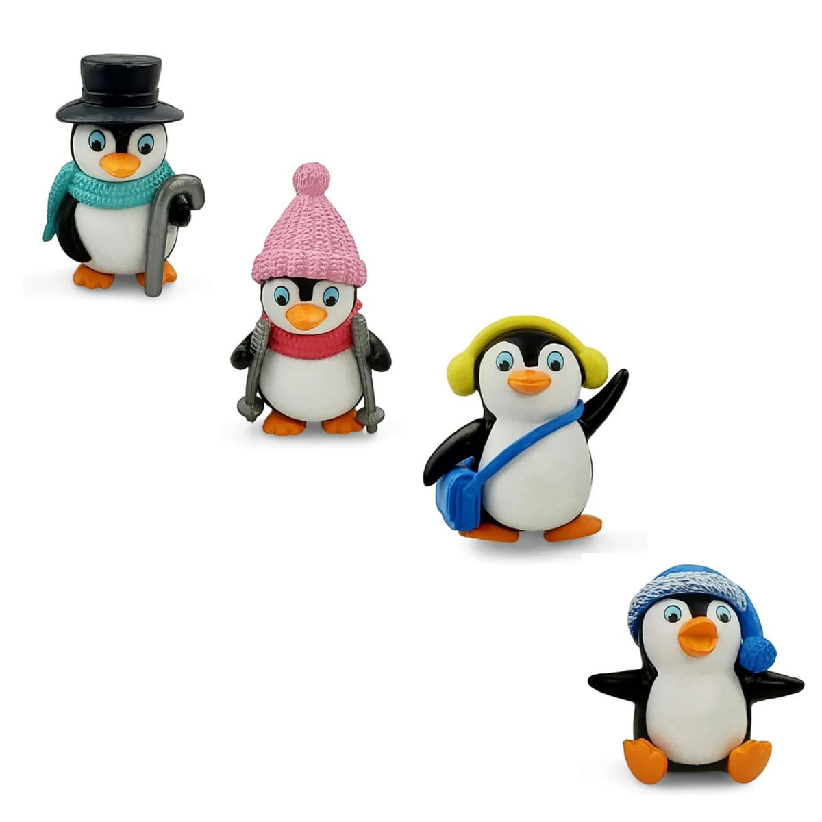 Miniature Showpiece Birthday Gift for Girls Kids, Penguin Showpiece Set of 4 for Home Decor Items, Car Dashboard Items, Table Decoration Items, Valentine Day Gift for Girlfriend