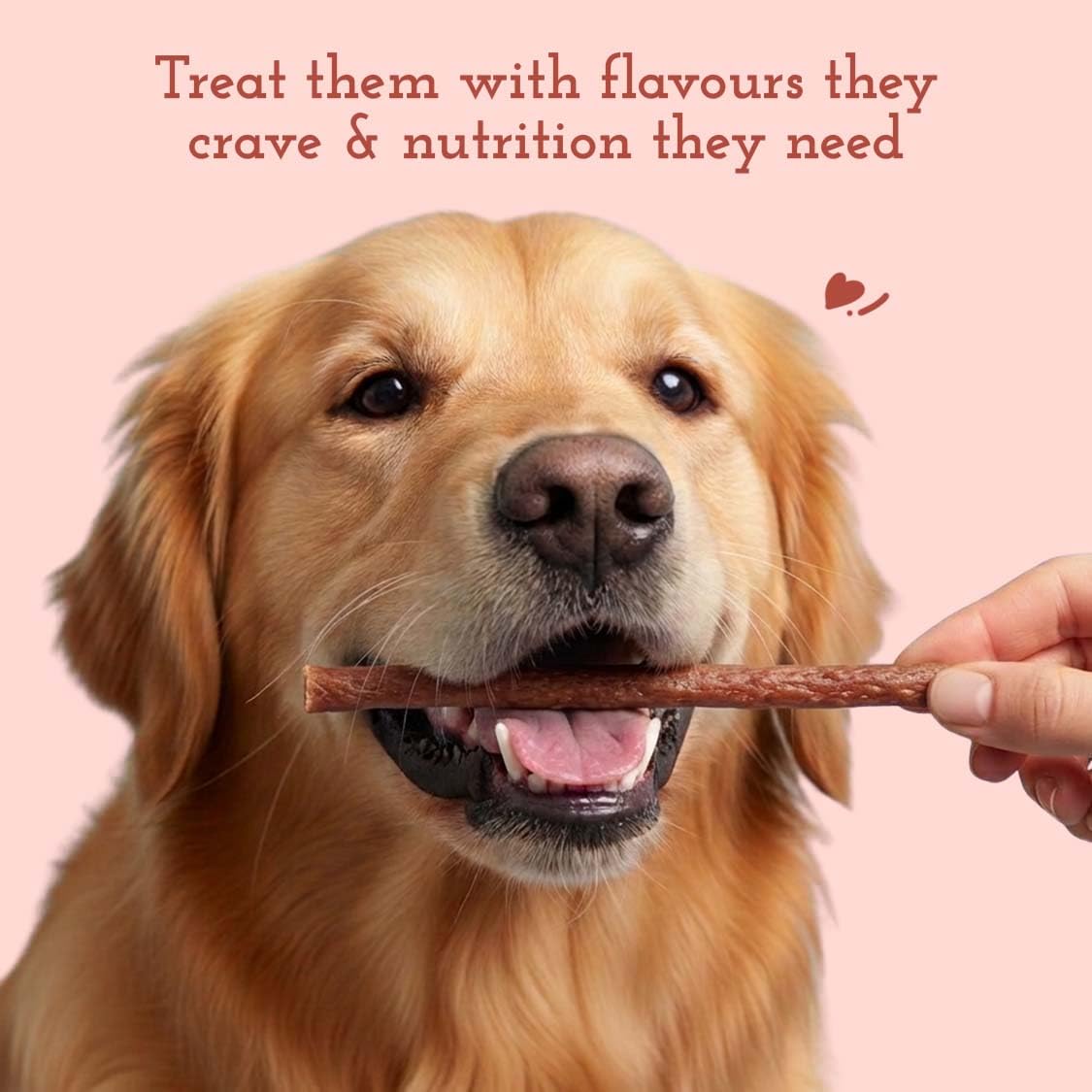PETS EMPIRE BARKBITES Roasted Lamb Dog Chew Sticks | Premium High Protein Dog Treats | Grain-Free Soft Chews for Training | Made with Real Lamb | Suitable for All Breeds | 100g