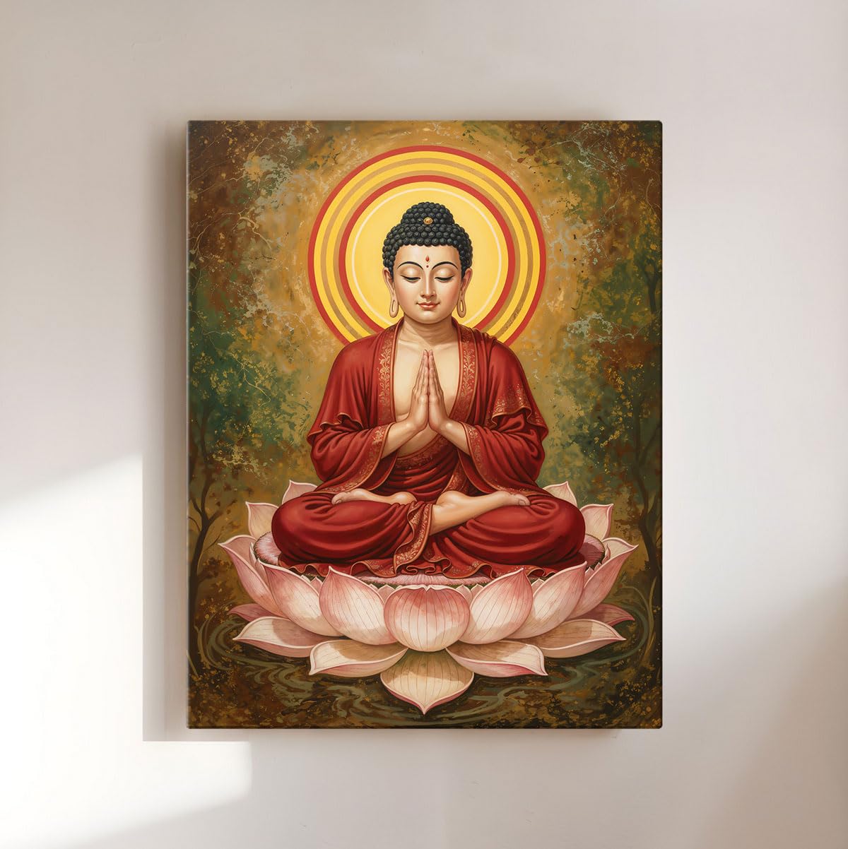 Canvas Buddha Paintings, Multicolor, Abstract, 58.0 X 45.0 cm