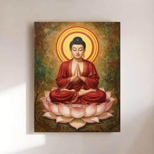Canvas Buddha Paintings, Multicolor, Abstract, 58.0 X 45.0 cm