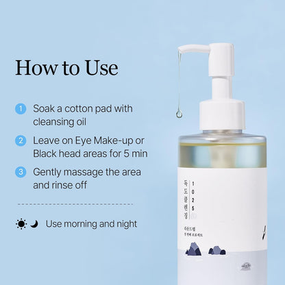 ROUND LAB 1025 Dokdo Cleansing Oil 200ml / Alcohol-Free, Blackhead Removal, Oil Cleansing