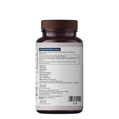 Zphivo Miduty by Palak Notes Complete Turmeric Matrix Curcumin Capsules For Relieving Muscle Pain - Lower Cholesterol - Anti-inflammatory - Increase memory power - Skin Health - 30 Capsules