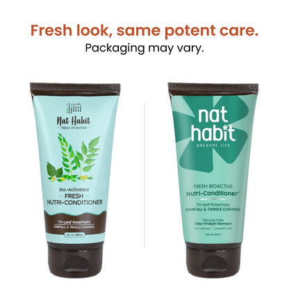 Nat Habit Rosemary Conditioner for Women & Men Hairfall | Bio-activated for Dry & Frizzy Hair | Moisturizing & Nourishing with Argan Oil for Shiny Hair, Suitable for Curly, Dry & Frizzy Hair & Oily Scalp,150ml