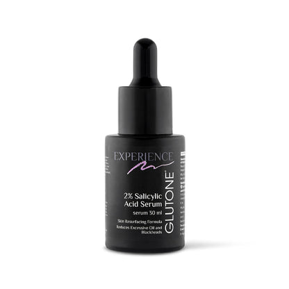 Black serum bottle with dropper labeled 'Glutone' on a white background